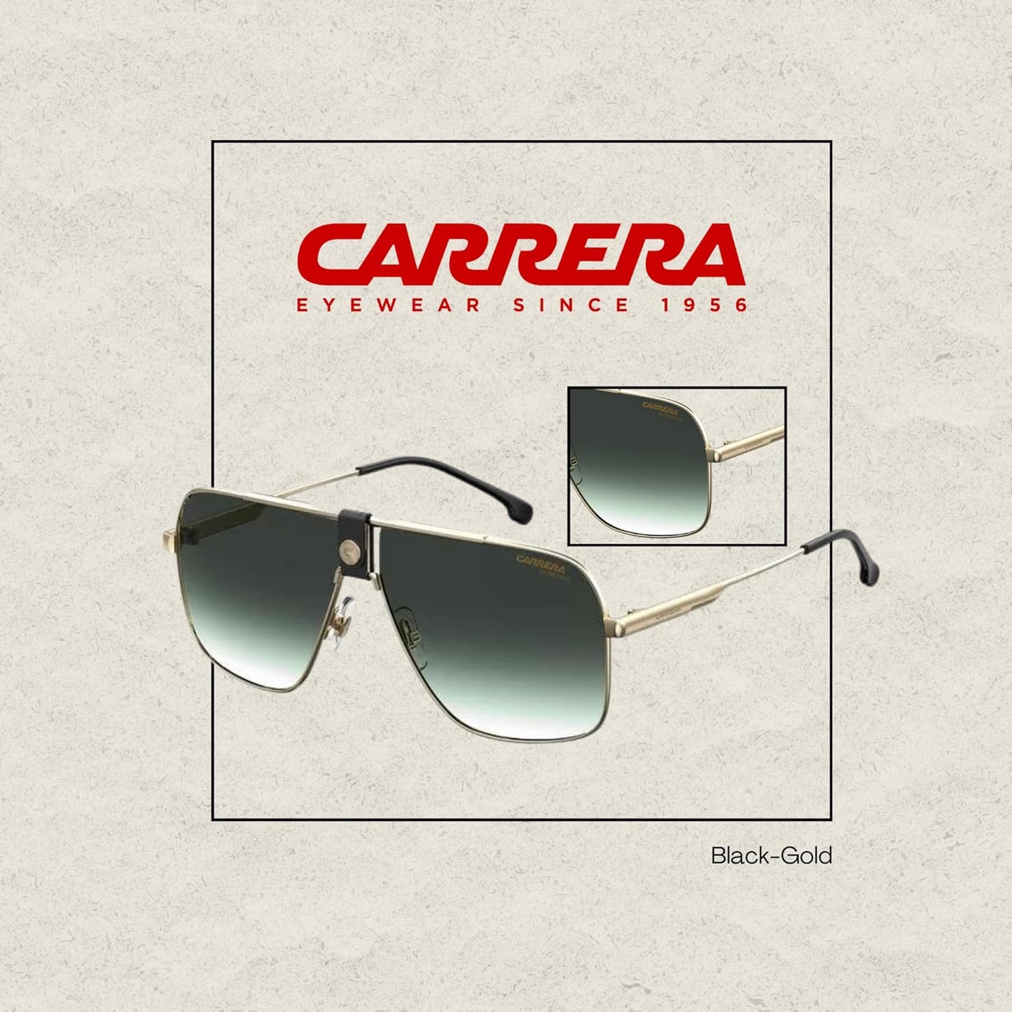 Carrera 1018/S Square Sunglasses for Men for Women + BUNDLE with Designer Iwear Eyewear Care Kit