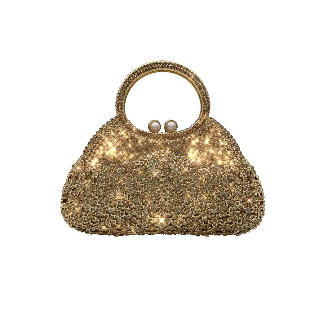 Ladies Rhinestone Handbag Hollow Out Crystal Purse Diamond Women Evening Clutch Bags for Wedding Party