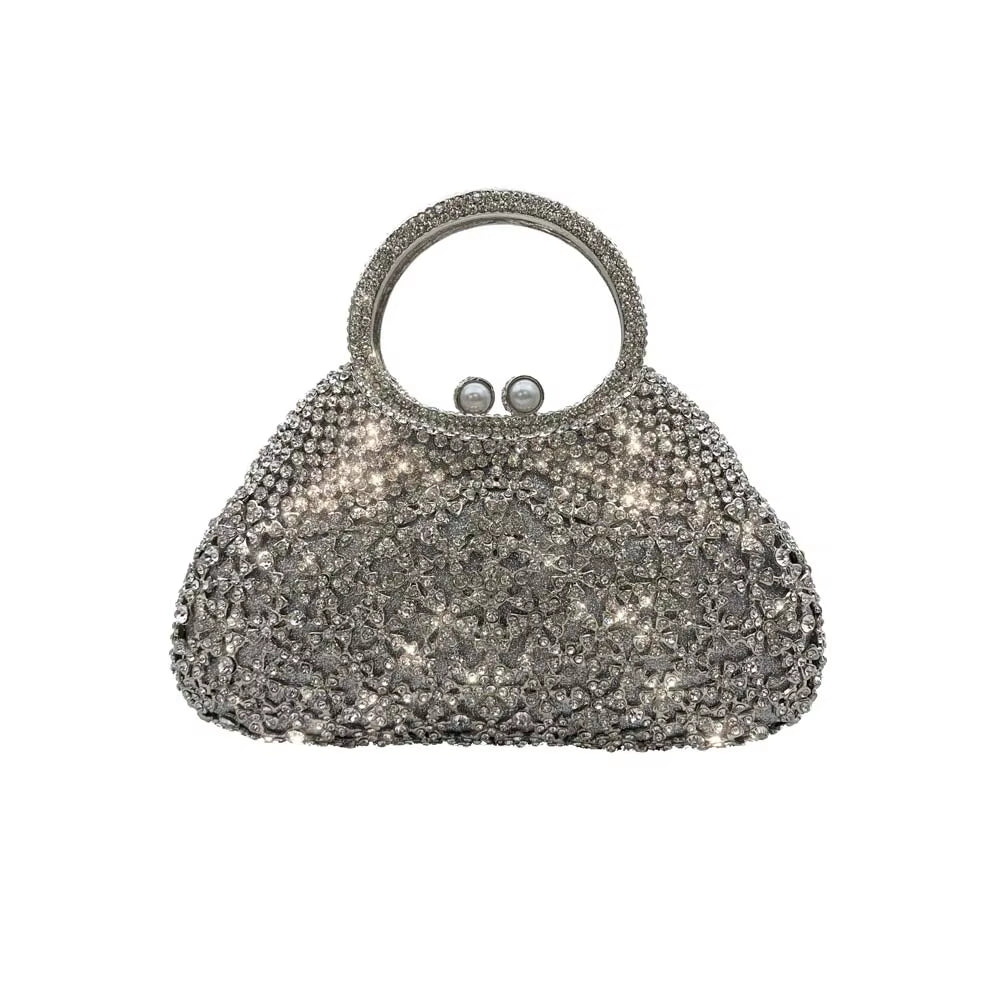 Ladies Rhinestone Handbag Hollow Out Crystal Purse Diamond Women Evening Clutch Bags for Wedding Party